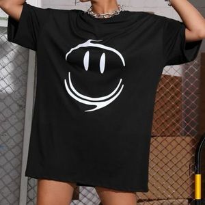 Reflective Figure Graphic Oversized Tee